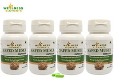 Safed Musli Capsules For Improves Muscle Strength Pack of 4 x 60 x 500 mg