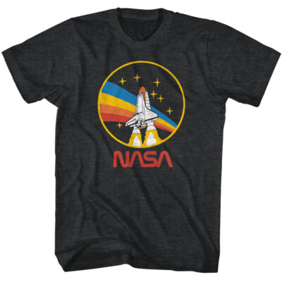 NASA Shuttle Launch Men's T Shirt USA STS 28 Patch Black Heather SM - 5XL