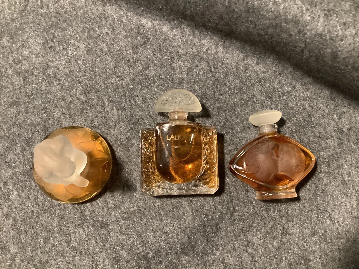 Vintage Ladies Lalique Miniature Perfume Bottles 3 NWOB eBay