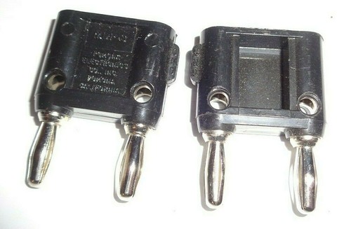 4 pieces / 2 Pairs of New Pomona MDP-S Double or Dual Banana Plug Connectors. - Picture 2 of 3