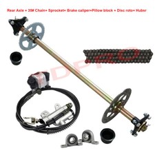 Drift Trike Go Kart Rear Live Axle Kit, 35 Sprocket  Hub, Brake Assembly,Chain