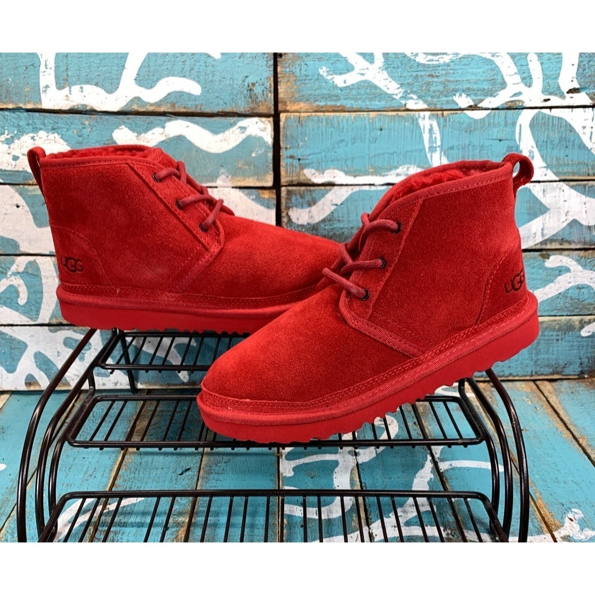 NEW Ugg Neumel II Lace Up Zip Deep Red Boots Youth Size 3 W4.5 S N 1017320K