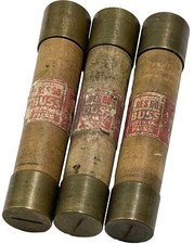 Lot of 3 Buss Super-Lag Renewable RES60 60A 600V Fuses
