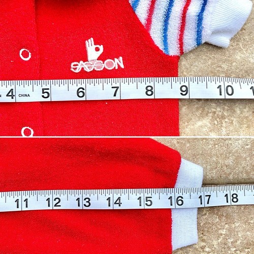 Vintage Baby Pajamas Terry Cloth Snap Closure Bundle Of 6 Unisex Size 0-6 Months - Foto 14 di 14