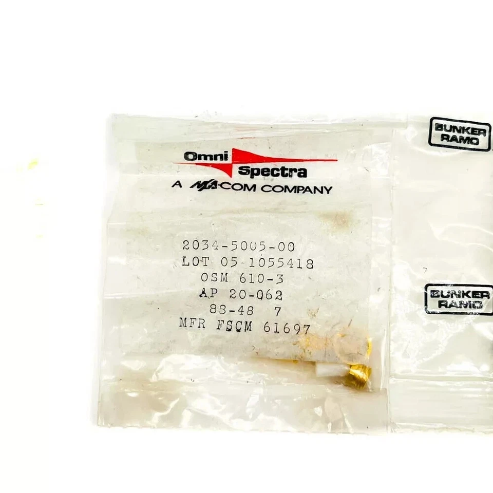 5 pcs Assorted Coaxial Connector Plug, Amphenol Connex Omni Spectra 903-505J-51S - Image 4 of 4