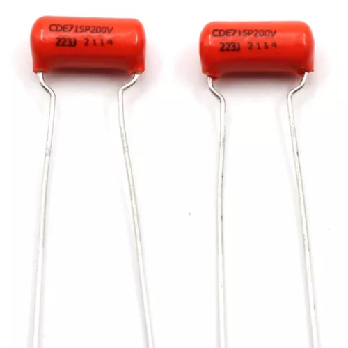 2x Orange Drop .022uf 200V Guitar Tone Capacitor 5% Tolerance 715P Series