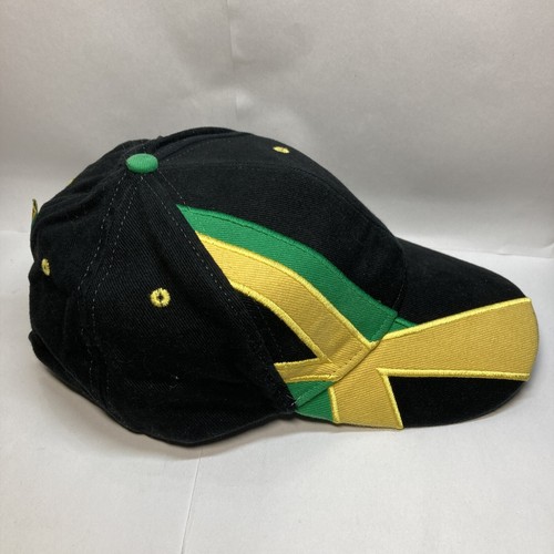 Sun Island Jamaica Flag Yellow Green Black Adjustable Hat - Picture 2 of 8
