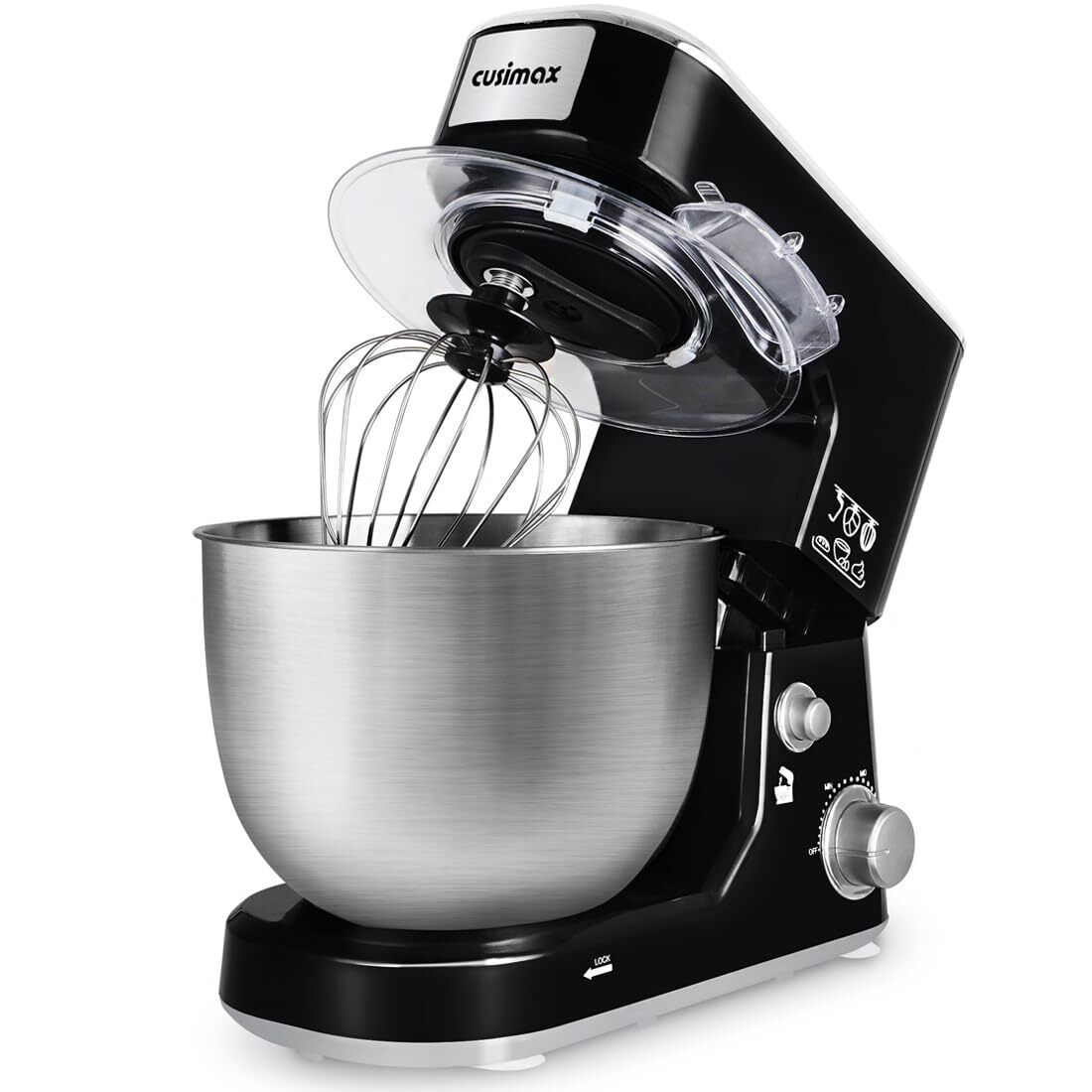 5QT Tilt-Head Stand Mixer with Dough Hook – Powerful Kitchen Electric Mixer-image