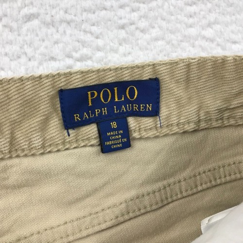 Polo Ralph Lauren Pants Boys 18 (30x29) Beige Corduroy Stretch Flex Kids - Picture 2 of 12
