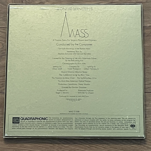Leonard Bernstein QUADRAPHONIC BOX SET : "Mass", 1972, Booklet, M2Q 31008, EXC - Picture 2 of 19