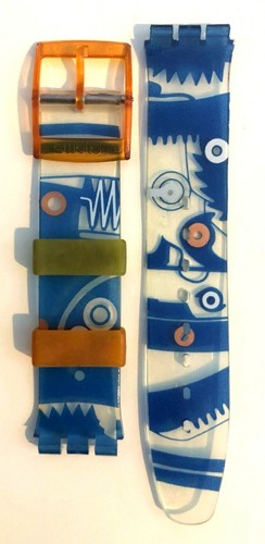 SWATCH ORIGINAL PLASTIC BAND STRAPs - VINTAGE GENT MODELS 17mm #5012 - Picture 16 of 21