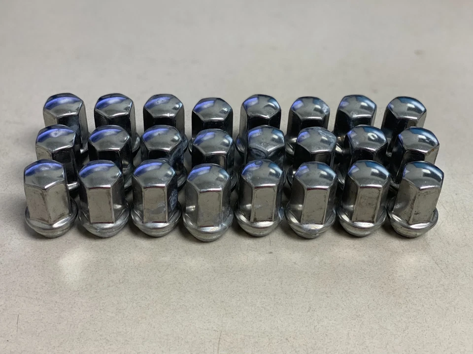 Set of 24 OEM GM Chevy GMC Cadillac Factory Polished 14x1.5 Lug Nuts Ships Free - Image 3 of 4