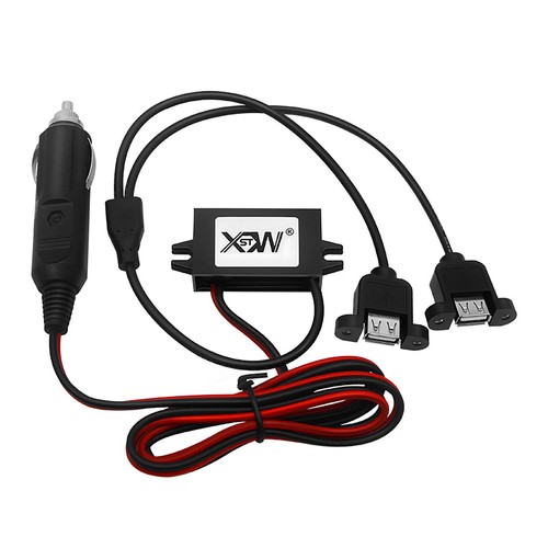 Encendedor de cigarrillos de coche 12V a 5V3A cargador USB convertidor de CC - Imagen 20 de 23