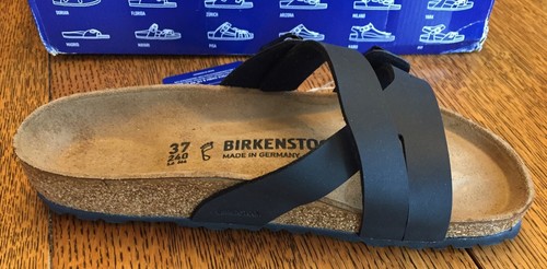 Birkenstock Yao Balance Black Size 37 Birko Flor Regular Width, with box and tag - Picture 7 of 14