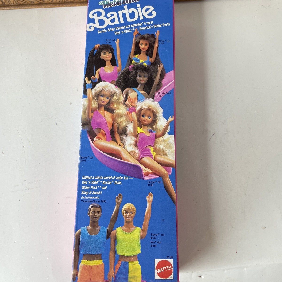 Wet 'N Wild Barbie SKIPPER - 1989 - Mattel #4138 - NRFB Box Wear