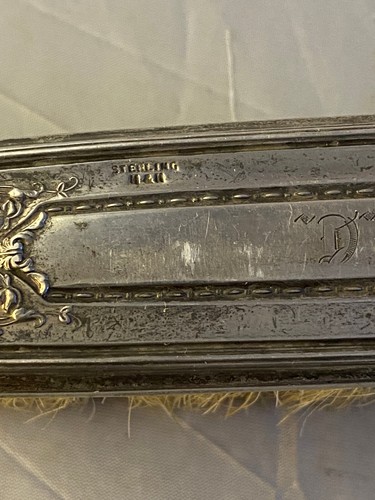 Antique 3 Pieces Of Silver Brushes One Marked Black Star Gorham - Picture 4 of 17