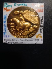 Pony Express Rider - Wild West - 34 grams - 92.5% Sterling Silver  104.32 per troy oz