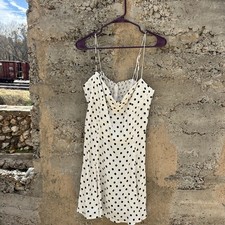 Reformation Tie Strap Polka Dot Dress Sexy Date Night Old Money Coquette Vibes
