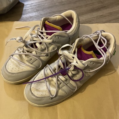 Nike Dunk Low Off-White Lot 3 US Men s Size 12 DM1602-118 Used Replacement Box