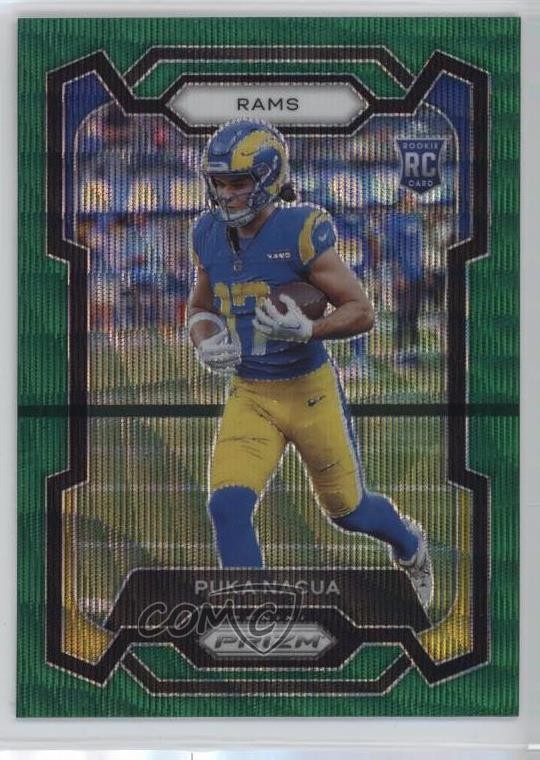 2023 Panini Prizm Rookies Green Wave Prizm Puka Nacua #357 7sd