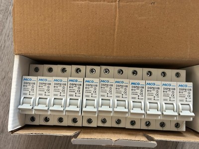11x MCG 10 AMP CURVE B 6kA MCB DSP610B 6kA BSEN60898 240/415V NEW/OLD STOCK 