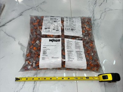1,000 QTY! HUGE LOT- Wago 221-612 Compact Splicing Connectors Level Nuts  NEW