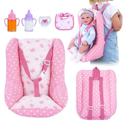 BABESIDE Baby Puppentrage für 17-22 Zoll Puppen, Puppentragesitz aus weichem Stoff
