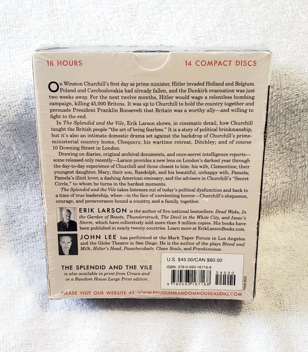 "The Splendid and the Vile" 14 Compact Disk, Audio Book by Erik Larson- 18 hrs. View 4