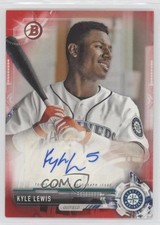2017 Bowman Retail Prospect Auto Red 1/5 Kyle Lewis #PA-KL Auto 4h5