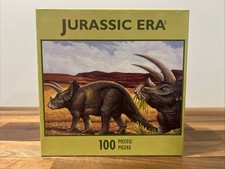 Jurassic Era 100 piece Jigsaw puzzle Triceratops Dinosaurs 16  x11  
