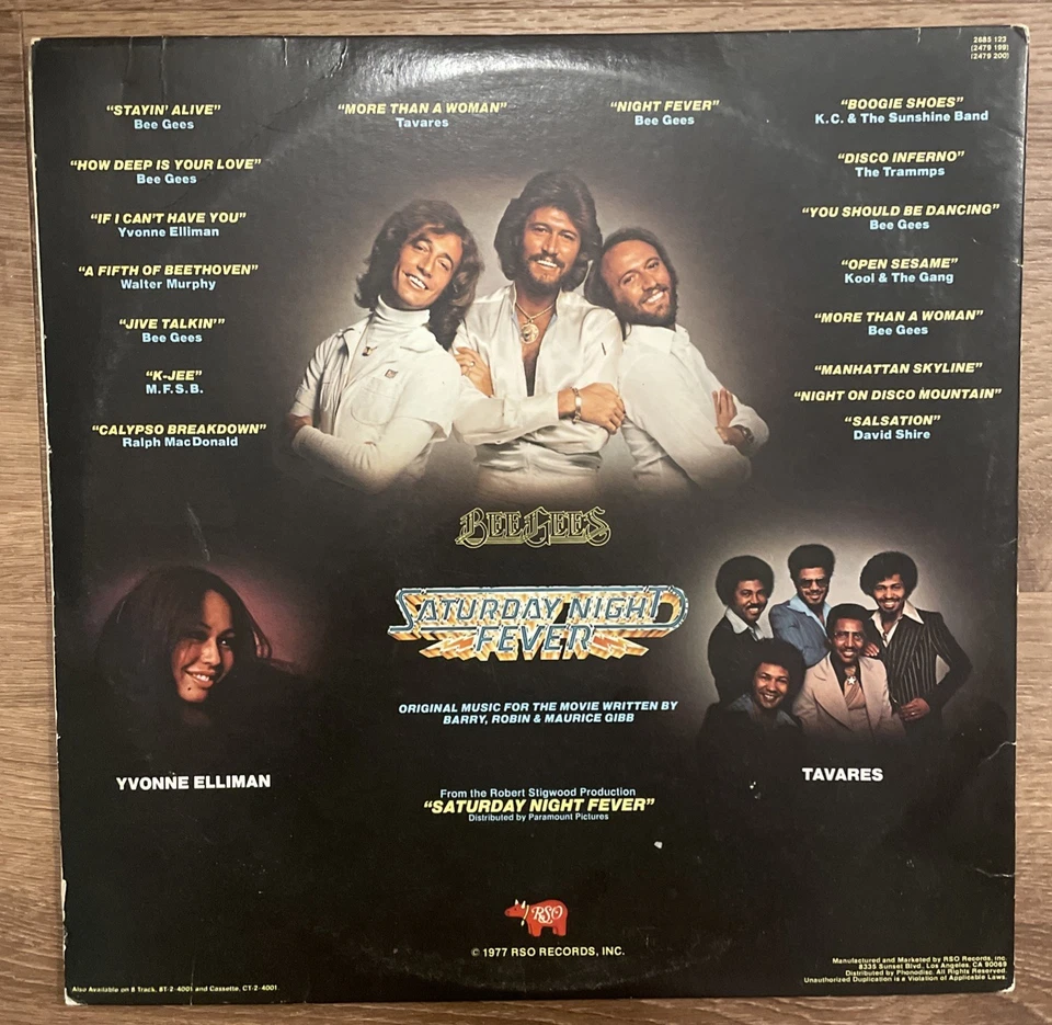 Saturday Night Fever Original Movie SoundTrack 2 LP Vinyl Album 1977 RSO RS24001 - Image 2 of 4