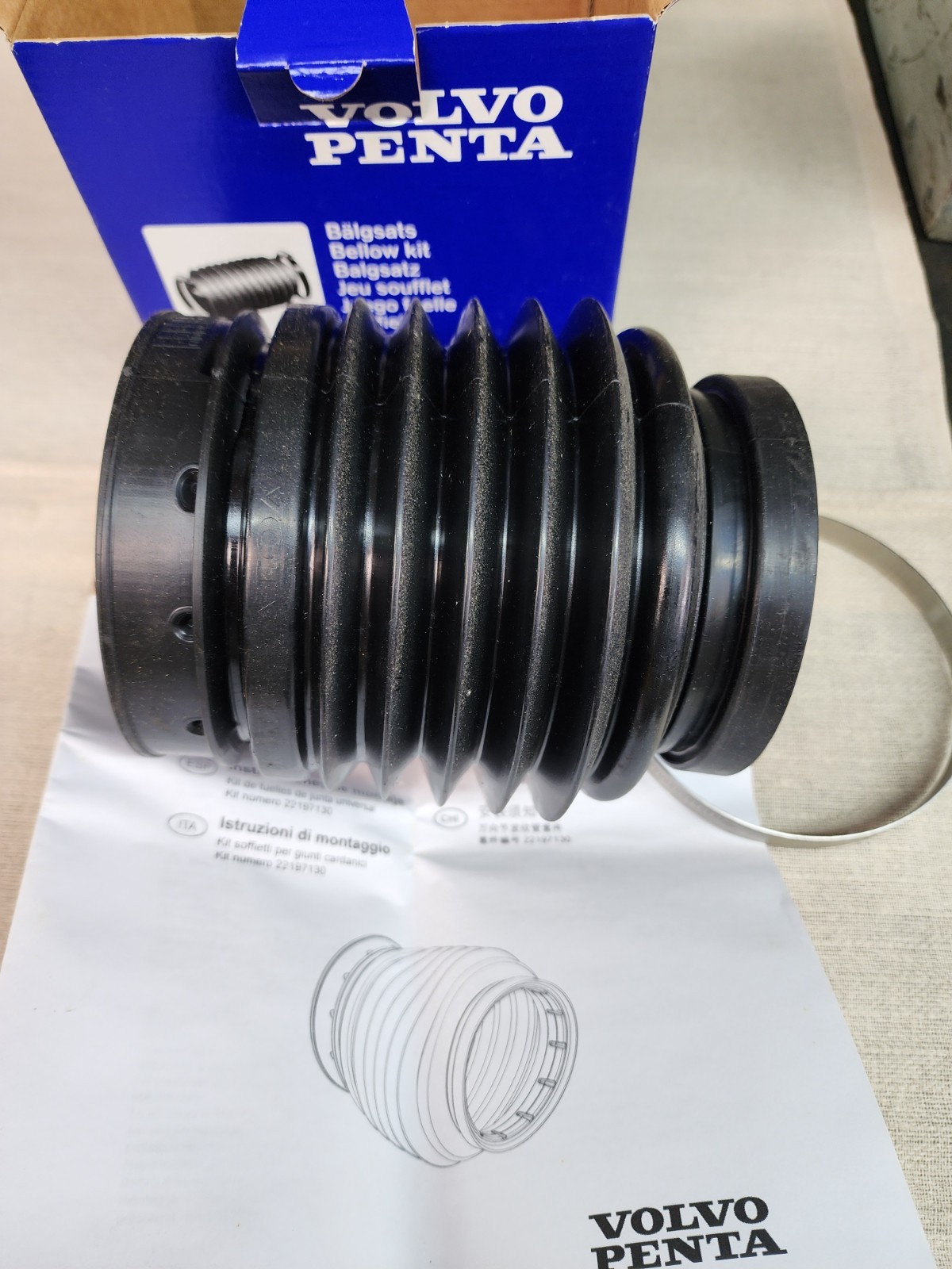 VOLVO PENTA SX-M DP-SM SX-A DPS-A U JOINT BELLOWS NEW 22197130 23075752