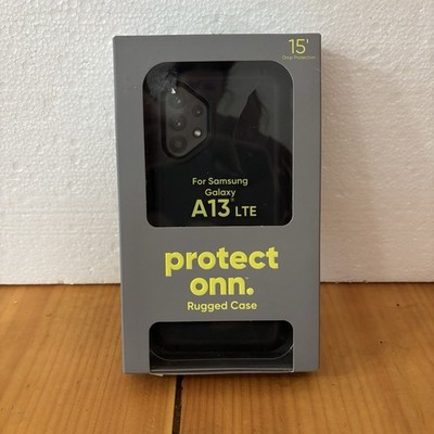 Protect ONN Rugged Phone Case fits Samsung Galaxy A13 LTE Antimicrobial   Black