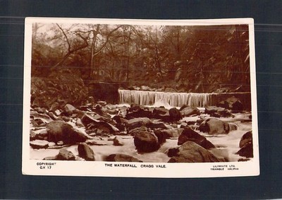 F5728ski UK Cragg Vale The Waterfall Lilywhite RPPC vintage postcard