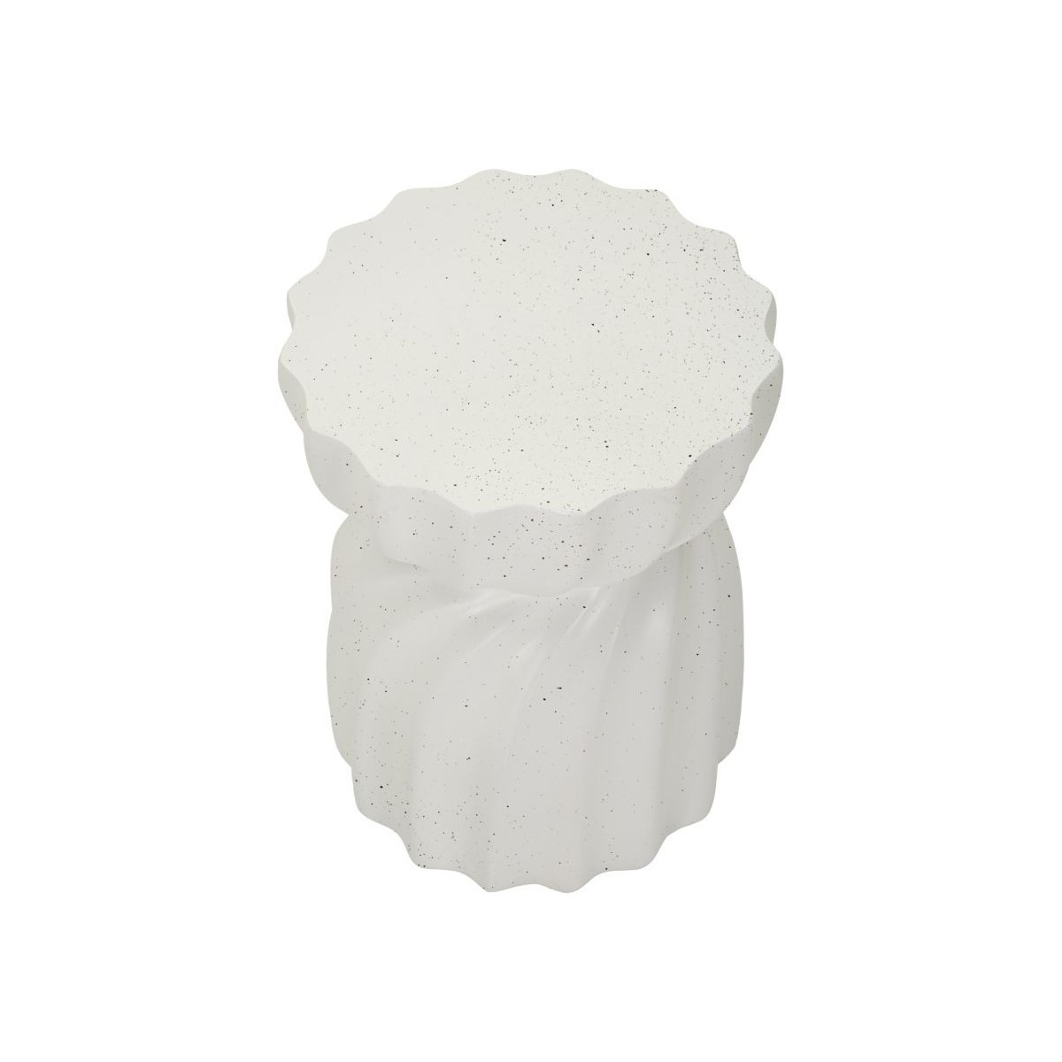 Table d'appoint Twisty blanche 47cm idéale près du canapé