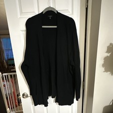 Talbots Women s Plus 3XL Black Knit Open Fron...