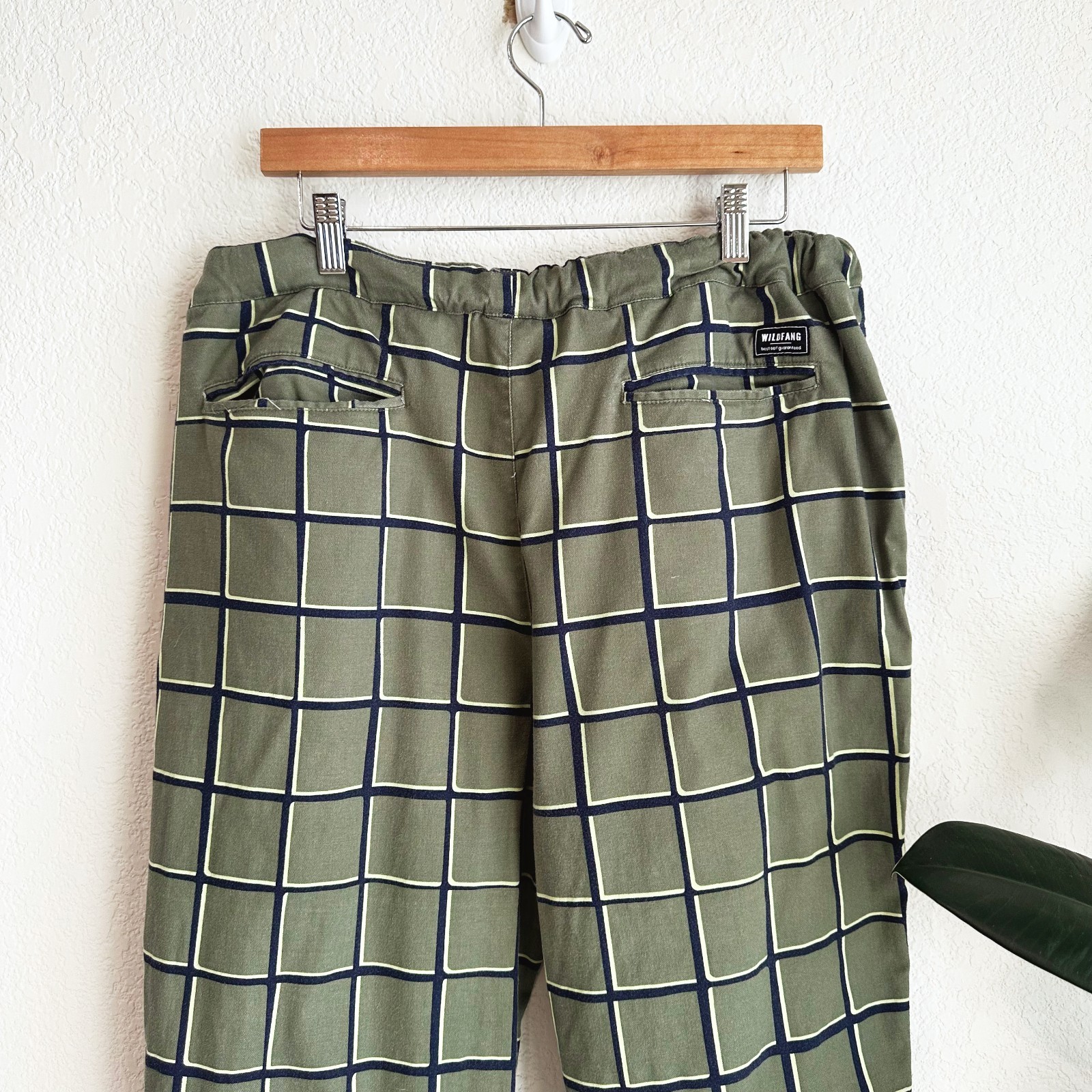 Wildfang Essential Drawstring Windowpane Trouser … - image 5