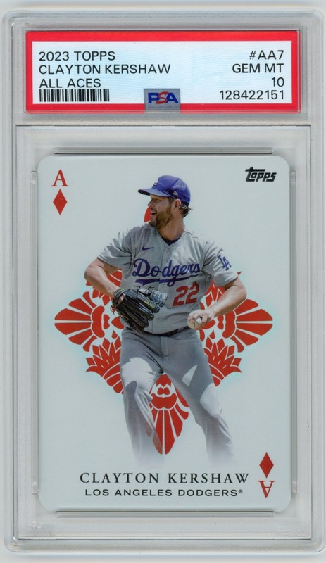 Clayton Kershaw 2023 Topps All Aces PSA 10 GEM MT #AA-7 Los Angeles Dodgers