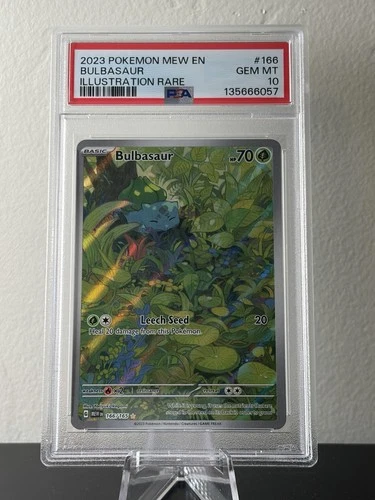 Bulbasaur 166/165 Sv Scarlet & Violet 151 Illustration Rare Holo PSA 10 GEM MINT