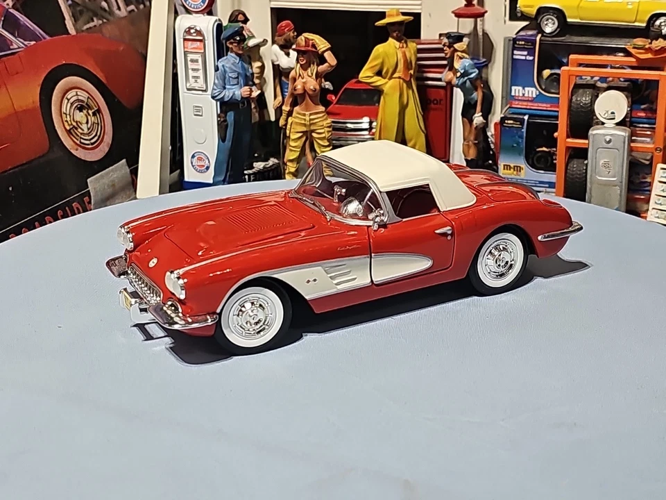 VINTAGE Classic Metal Works 1958 Corvette RED Convertible Limited Edition - Image 2 of 4
