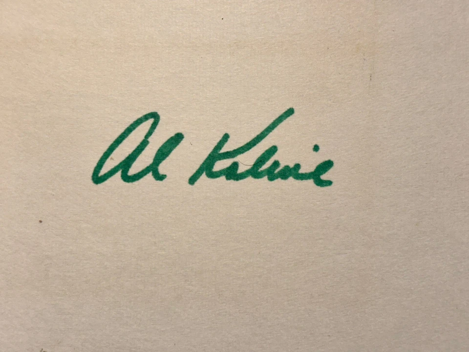 Vintage Pristine 3x5 Index Card Signed by Detroit Tigers Hall of Fame Al Kaline - Image 3 of 4