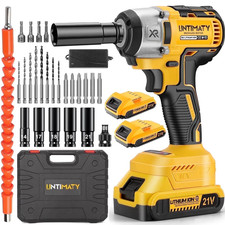 20V Taladro Inalambrico Pistola De Impacto 1/2 Llave Con 2 Baterias y Cargador
