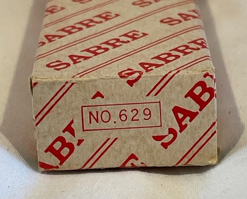 Vintage Sabre Japan 629 Grandaddy Barlow Pocket Knife Black Sawcut Box NOS image 4