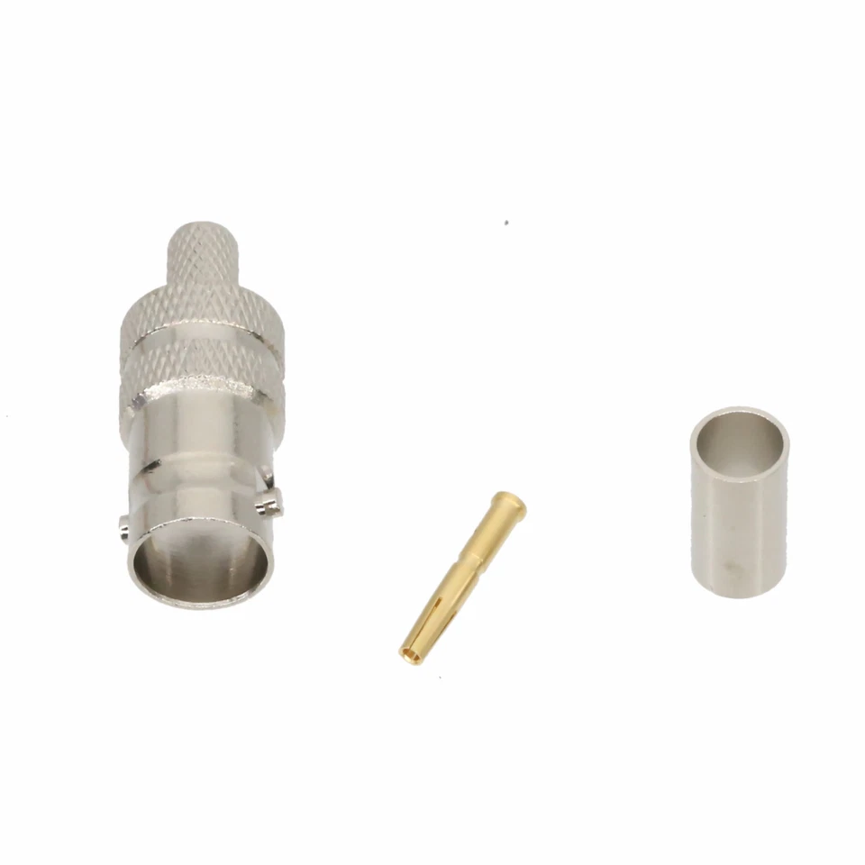 Connector BNC Female Jack Coaxial FOR 3C-2V LMR195 RG58 RG142 RG302 Cable 75ohm - Image 3 of 4