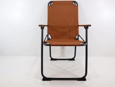 Bo-Camp Bushwick M Industrial Campingstuhl mit Bambusarmlehne terrakotta