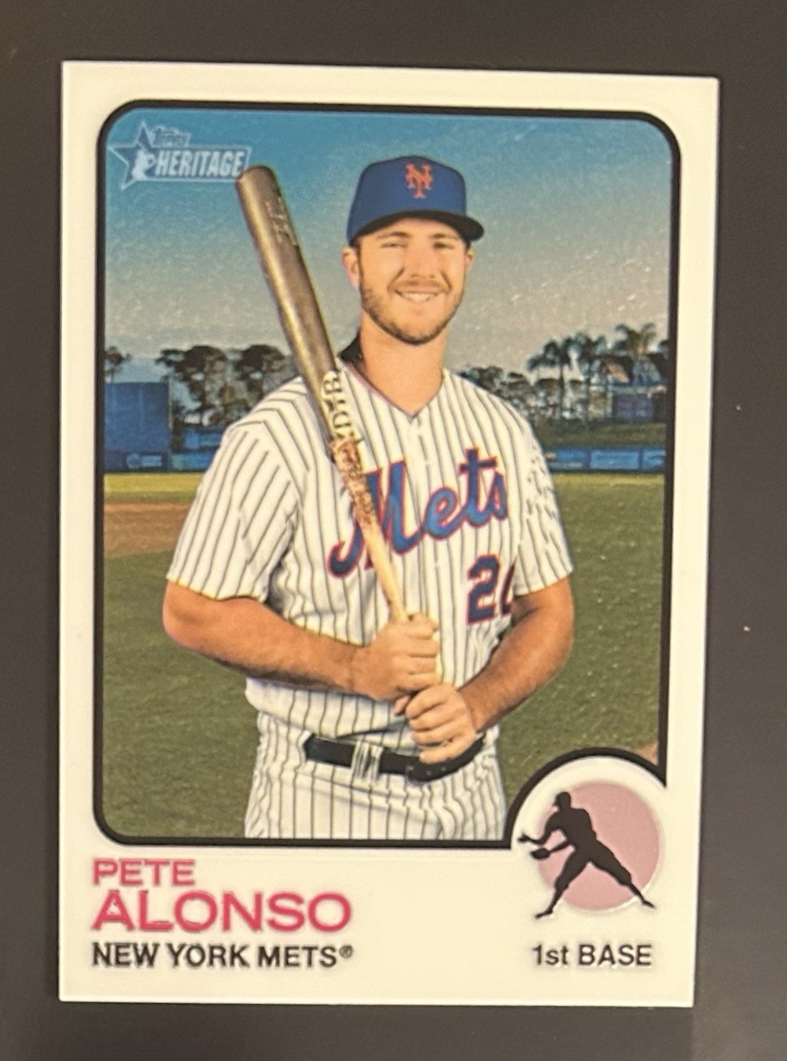 2022 Topps Heritage Chrome 163/999 Pete Alonso #54 New York Mets