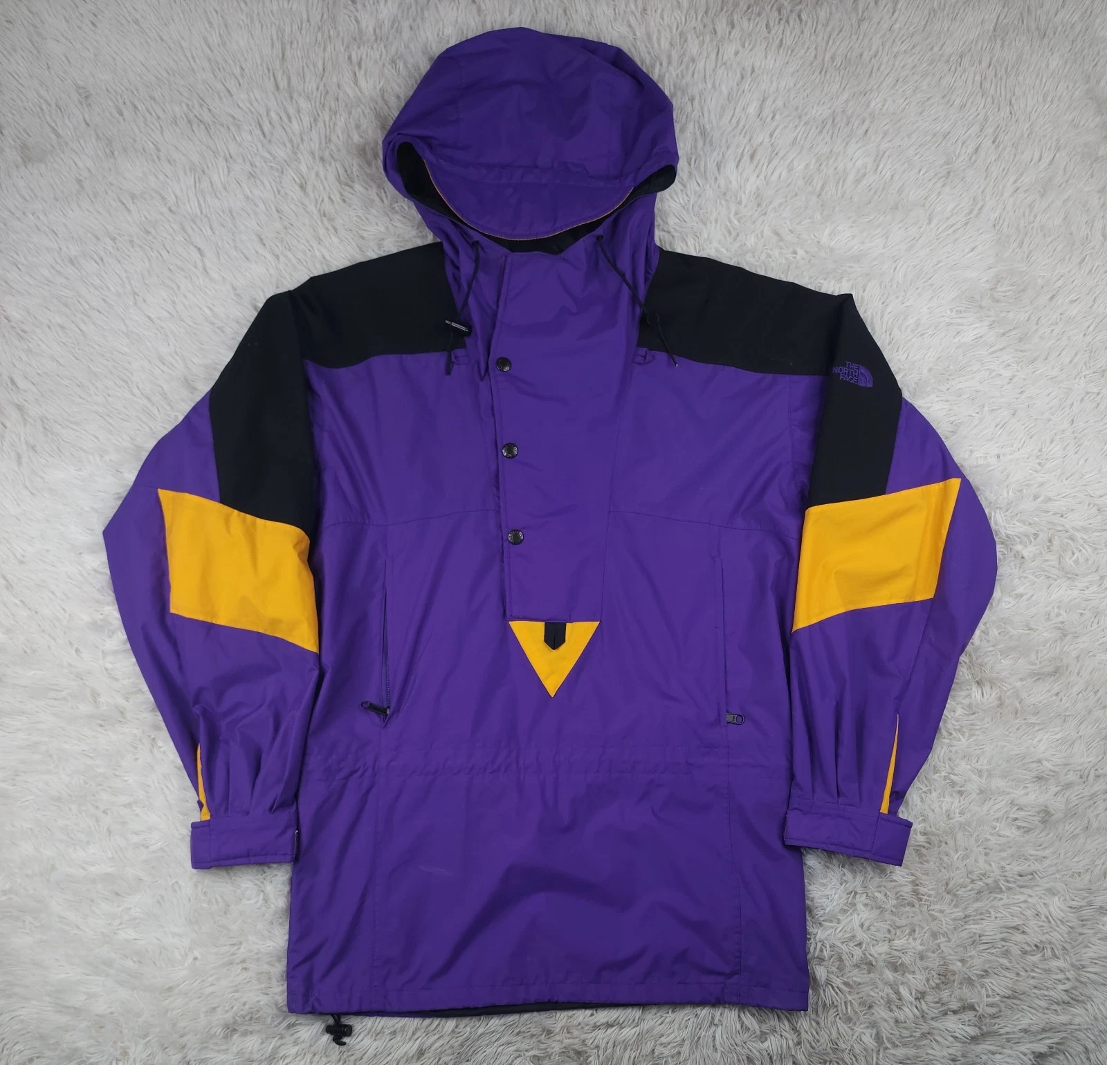 The North Face unisex 1/4 zip windbreaker hooded jacket Size S/M