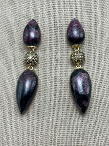 Authentic Eudialyte And Smoky Quartz Celestial Alignment Drop Earrings