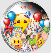 2020 emoji™ Celebration 1oz $1 Silver 99.99% Dollar Proof Coin