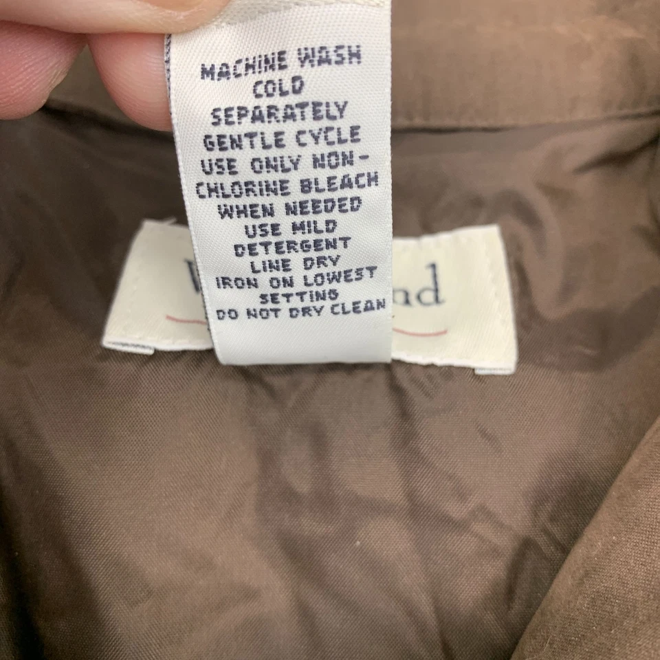 Abrigo Chaqueta Vintage Años 90 Westbound II Plus Talla 1X Marrón Anorak Con Capucha Cordón Foto 4 de 4